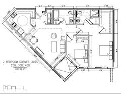 2BR 2B Corner Units 250 floorplan image