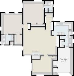 The Two Bedroom with Den floorplan image