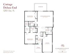 The Deluxe End Cottage floorplan image