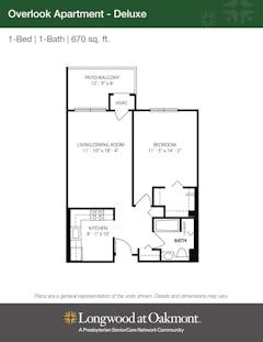 The Overlook Apartment Deluxe floorplan image