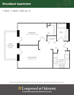 The Woodland Apartment floorplan image