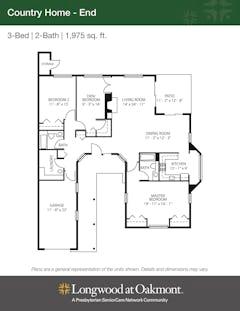 The Country Home Three Bedroom End floorplan image