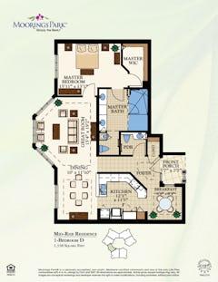 1 Bedroom D floorplan image