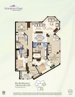 2 Bedroom B1 & 2 floorplan image