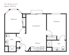 Two Bedroom C1 floorplan image