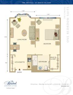 The Carlyle - One Bedroom Suite floorplan image