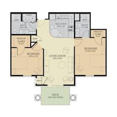 Two Bedroom E floorplan image