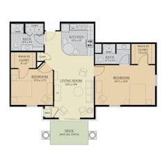 Two Bedroom F floorplan image