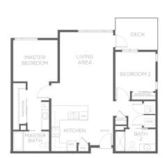 Juniper - Two Bedroom floorplan image