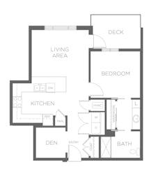 Elm - One Bedroom floorplan image
