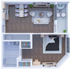 One Bedroom - B6 floorplan image