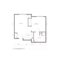 One Bedroom Suite floorplan image