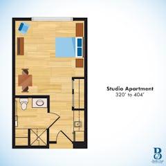  Studio Apartment floorplan image