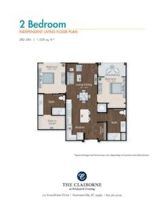 2 Bedroom floorplan image