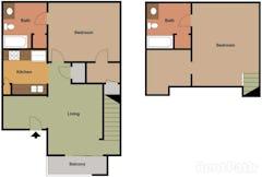 Two Bedroom Loft floorplan image
