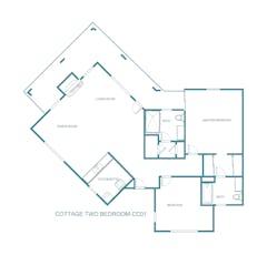 Cottage 2 Bedroom-CC01 floorplan image
