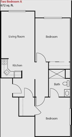 Two Bedroom A floorplan image