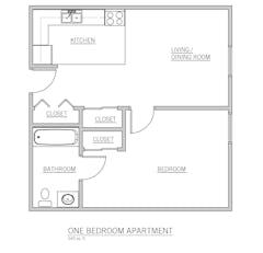 1 Bedroom Apartment floorplan image