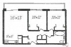2 Bedroom Unit floorplan image