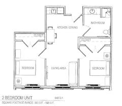 Two Bedroom Unit floorplan image