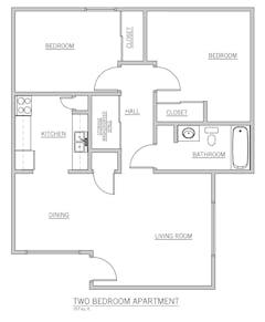 Two Bedroom Apartment  floorplan image