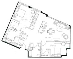 The Strathmore Apt 1507 floorplan image