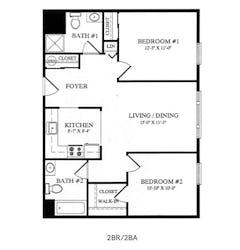 Two Bedroom Apartment floorplan image