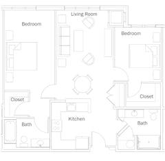 Two Bedroom - 2B floorplan image