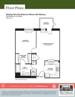 The Sterling Park 1BR Deluxe with Balcony floorplan image