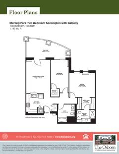 The Sterling Park 2BR Kensington with Balcony floorplan image