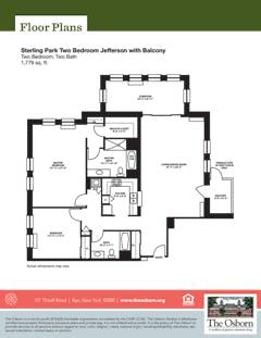 The Sterling Park 2BR Jefferson with Balcony floorplan image