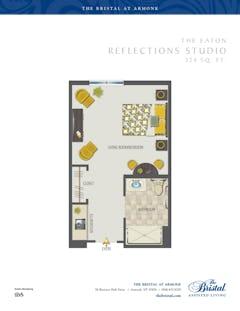 The Eaton Reflections Studio floorplan image