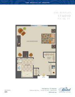 The Bentley Studio floorplan image