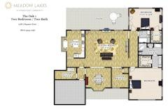 The Oak1 floorplan image