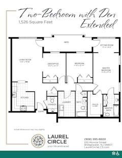 The Extended 2BR with Den floorplan image