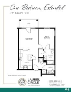 The Extended 1BR  floorplan image