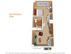 One-Bedroom Suite floorplan image