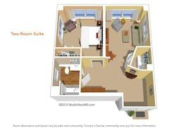 Two Room Suite floorplan image