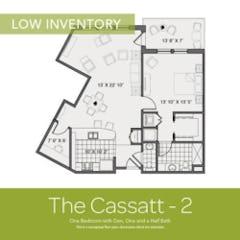 The Cassat-2. 1BR+Den floorplan image