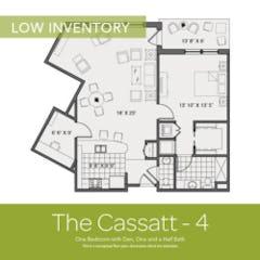 The Cassat-4. 1BR+Den floorplan image