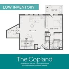 The Copeland. 1BR+Den floorplan image