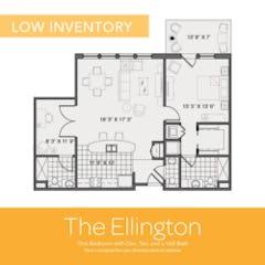 The Ellington. 1BR+Den floorplan image