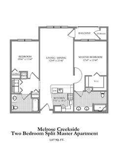 The Melrose Creekside floorplan image