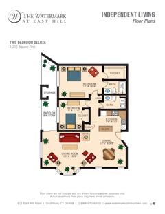 Two Bedroom Deluxe floorplan image