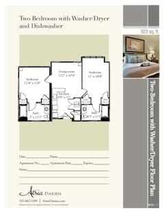 Two Bedroom with Washer/Dryer and Dishwasher floorplan image