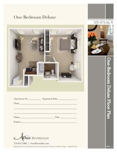 One Bedroom Deluxe floorplan image