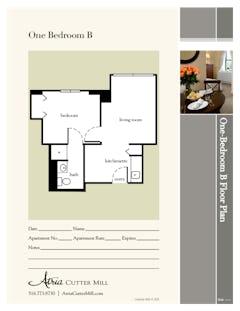 One Bedroom B floorplan image