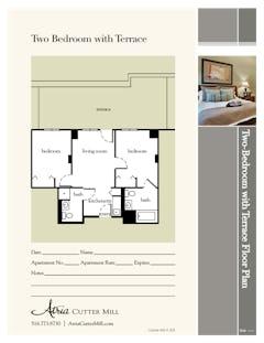 Two Bedroom with Terrace floorplan image