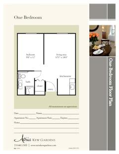 One Bedroom floorplan image