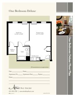 One Bedroom Deluxe   floorplan image